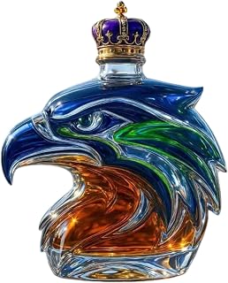 Creative Eagle Head Shaped Glass Wine Bottle (Suitable for Whiskey)