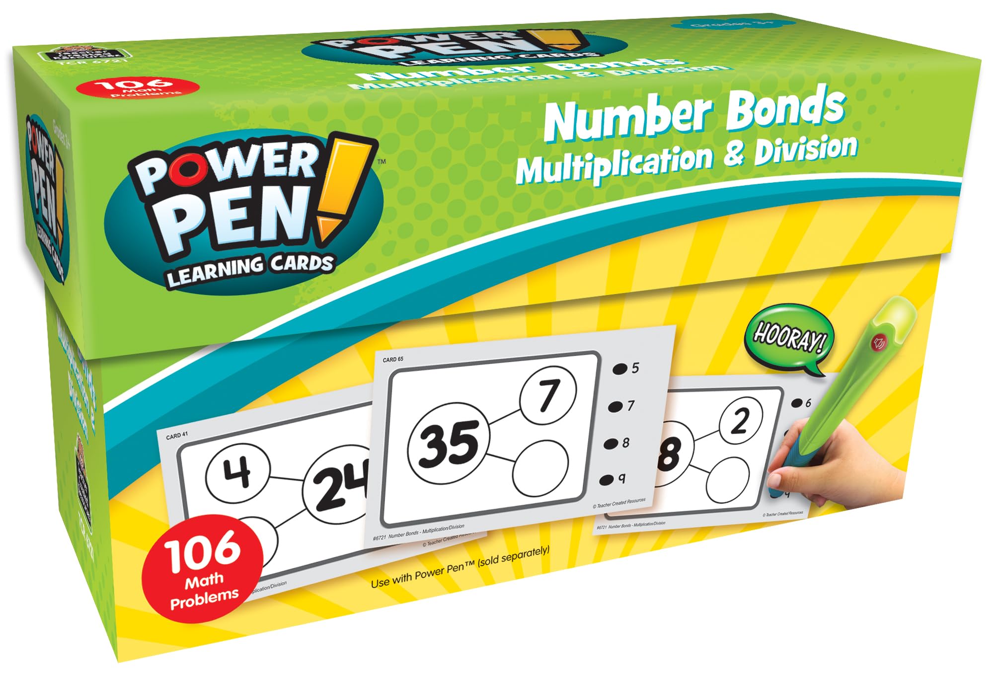Teacher Created Resources Power Pen Learning Cards: Number Bonds - Multiplication & Division Grades 3+ (TCR6721)