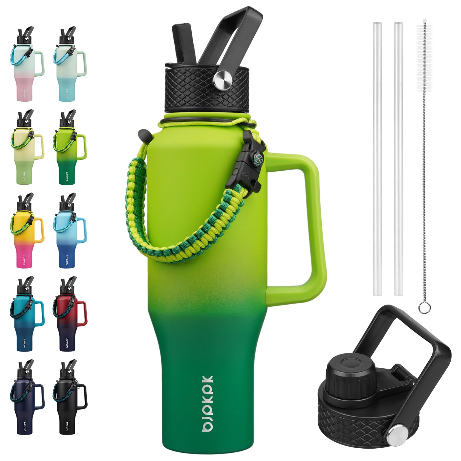 Amazon.com: BJPKPK Insulated Water Bottles with Straw Lid, 35oz