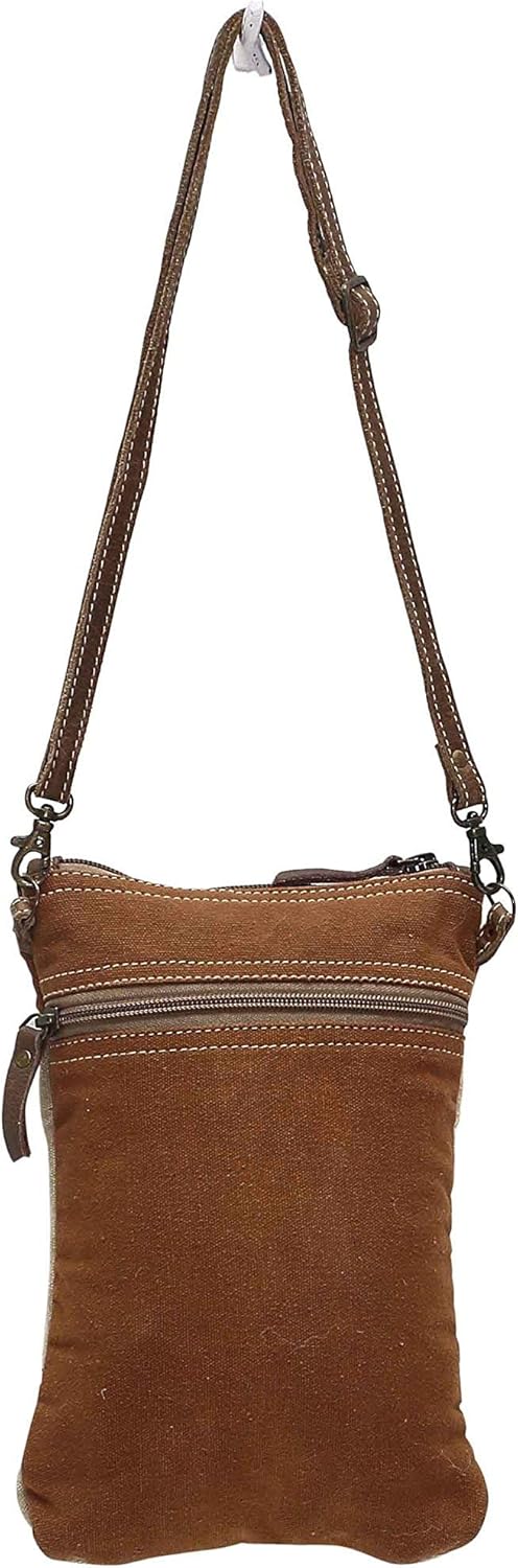 Myra Bag Vintage Purses for Women - Canvas Womens Western Purse with Genuine Leather Detailing and American Vintage Design - Image 3