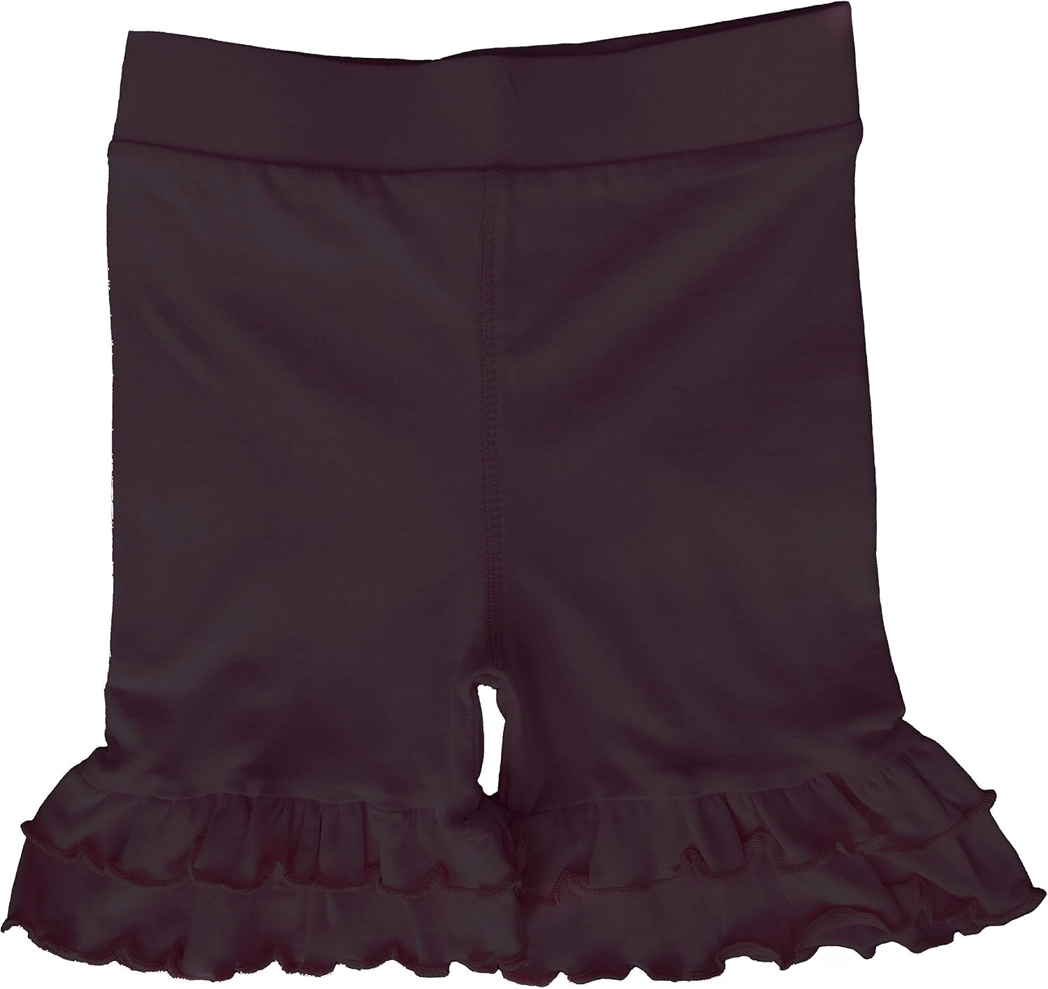 AnnLoren Baby Infant Girls' Boutique Shorts Black Stretch Ruffled Cotton Knit Toddler - Size 2-3T