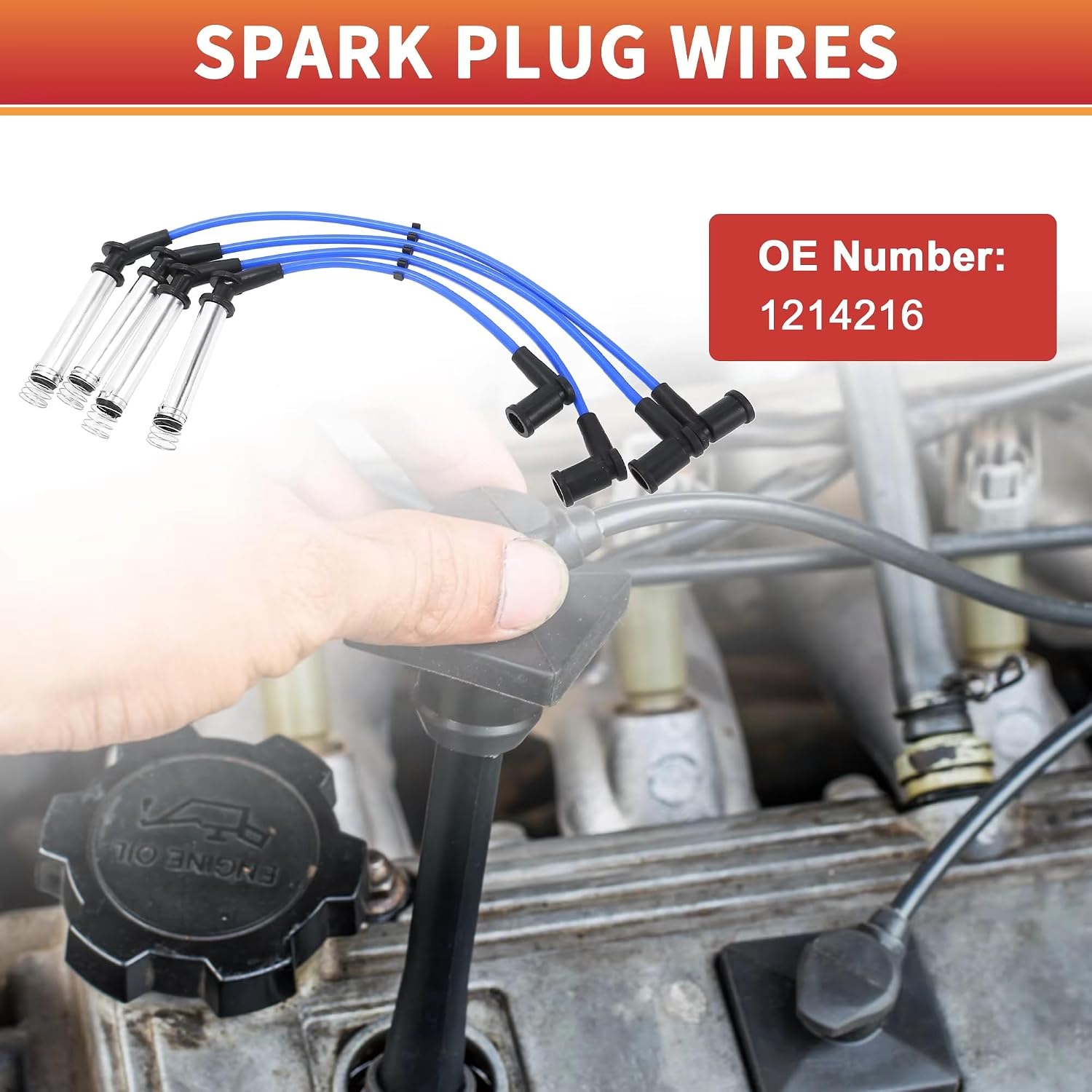 Ignition leads For Fiesta V 2001 2002 2003 2004 2005 2006 2007 2008 1214216 Spark Plug Wire Ignition Coil Cable