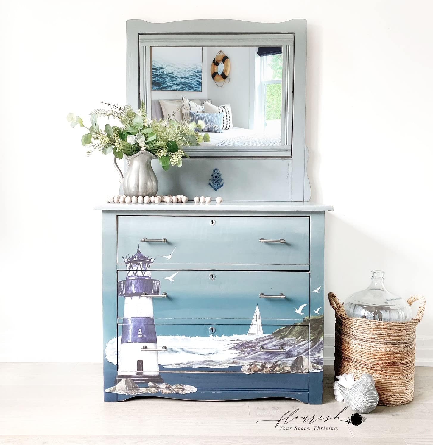 Redesign Décor Transfers® Lighthouse 24"x35",Wall Decals DIY Wallpaper Wall Stickers Murals Decor Furniture Decoration