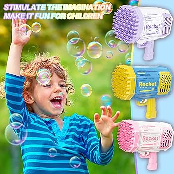 Amazon | •AIBOIKE バブルガン バブルマシンガン 69穴 カラフル