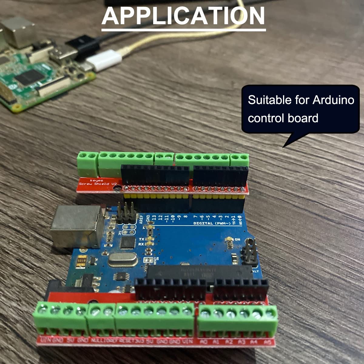 2PACK Vite Shield V2 Morsettiera Scheda di Espansione Impilabile (Doppio Supporto) per Arduino UNO R3 con Jump Wire