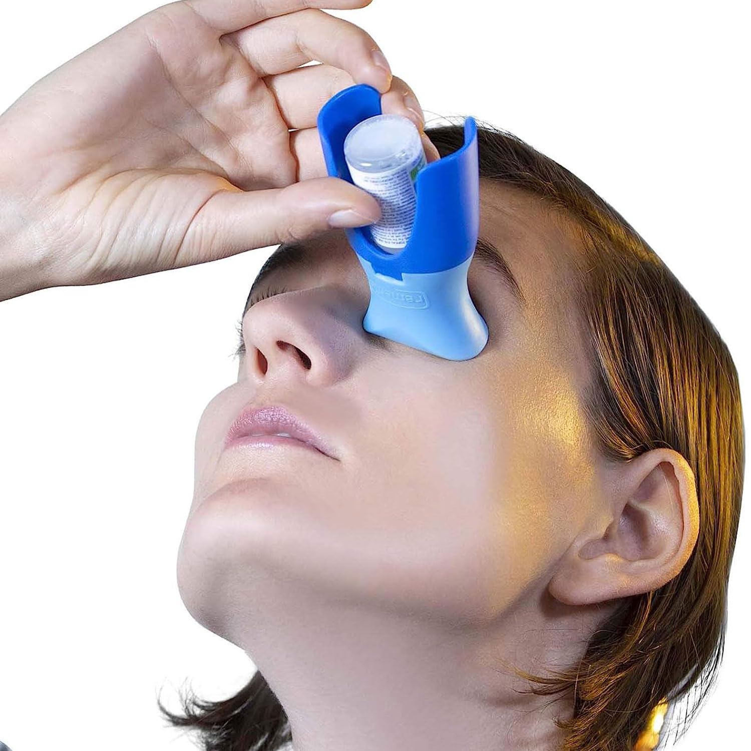 Remedic Eye Drop Guide with Silicone Adapter Reusable Tool for Clean Precise Eye Drop Application Easy to Use
