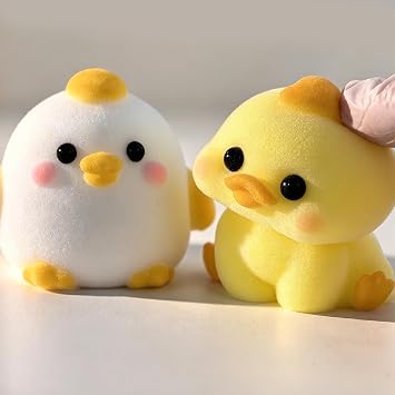 2-Pack Taba Squishy Duck Chick Toys, Cute Squishy Fidget Stress Relief Toys