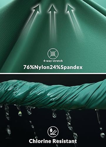 Miniatura 5 de BALEAF Pantalones cortos de natación de 5 pulgadas para mujer pantalones cortos de natación de cintura alta con control de abdomen y forro