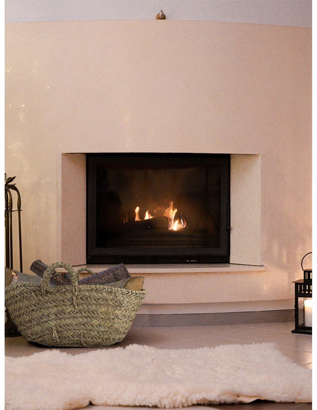 JARDIN202 - Capazo de Esparto con Asas Decorativo | Capazo Fibra Natural Sostenible | Cesto para Leña | 66 x 49 x 33 cm - — view 3