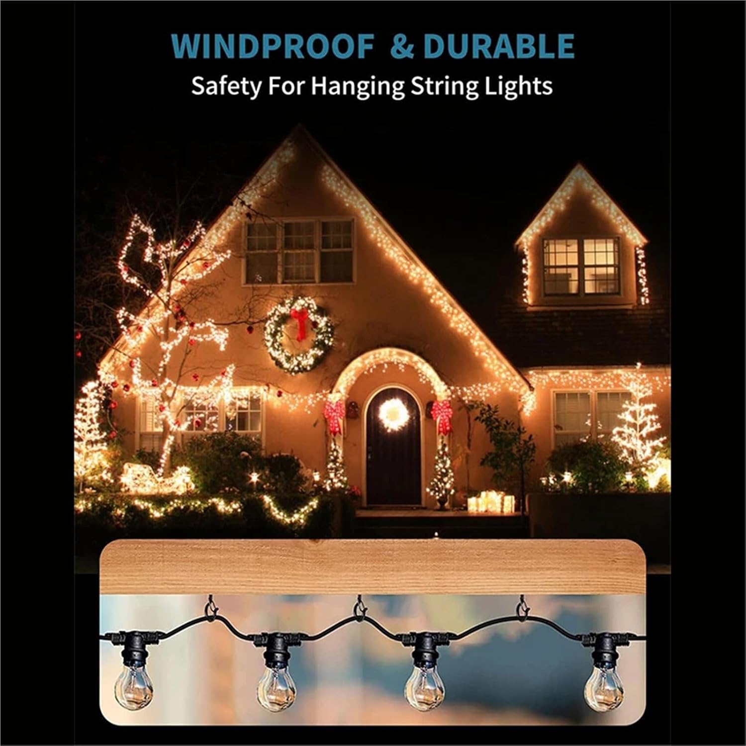 Screw Hooks 36Pcs Hanger Hooks with Safety Buckle Windproof Anti-Shedding Screw Hook Ceiling Flower Pot Plant Hanger for Hanging