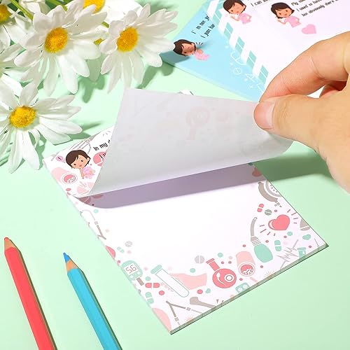 Vista 19 de Chinco 8 blocs de notas divertidas para enfermeras, notas adhesivas para enfermeras, autoadhesivos, sarcásticos, suministros de oficina