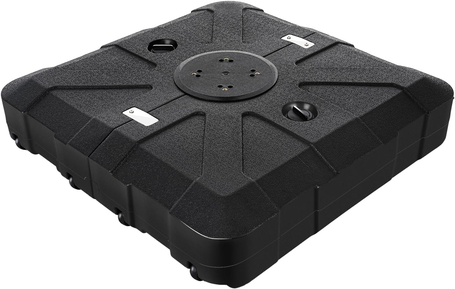 HOMSHADE Cantilever Umbrella Base 253lb-363lb, Heavy-Duty Rolling Outdoor Umbrella Base Stand H110, Refillable High-Density HDPE Offset Weights Stand for Outside Patio