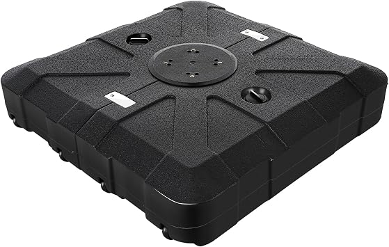 HOMSHADE Cantilever Umbrella Base 363lb, Heavy-Duty Rolling Outdoor Umbrella Base Stand H110, Refillable High-Density HDPE Offset Weights Stand for Outside Patio