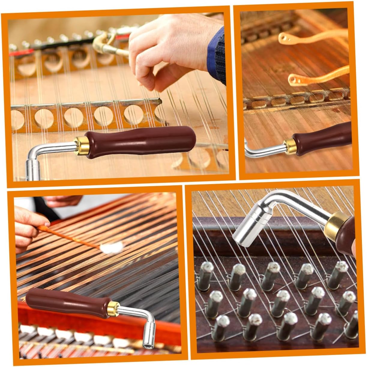 BESPORTBLE 2Pcs Dulcimer Tuning Wrenches Essential Instrument Tuner for Chinese Yangqin Musicians Easy to Use for Adjustments for Beginners and Performances