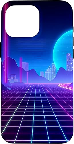 Miniatura 19 de Funda de arte para iPhone 16 Pro Vaporwave Synthwave Retrowave de los años 80 y 90