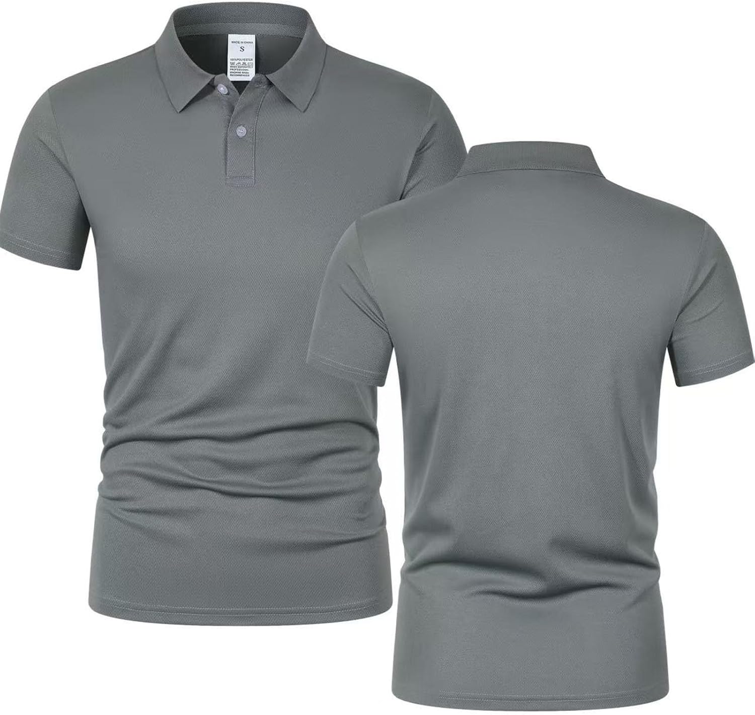 Mens Business Casual Shirt Short Sleeve Sports Golf Tennis T-Shirt Summer Button Up Collared Tshirts