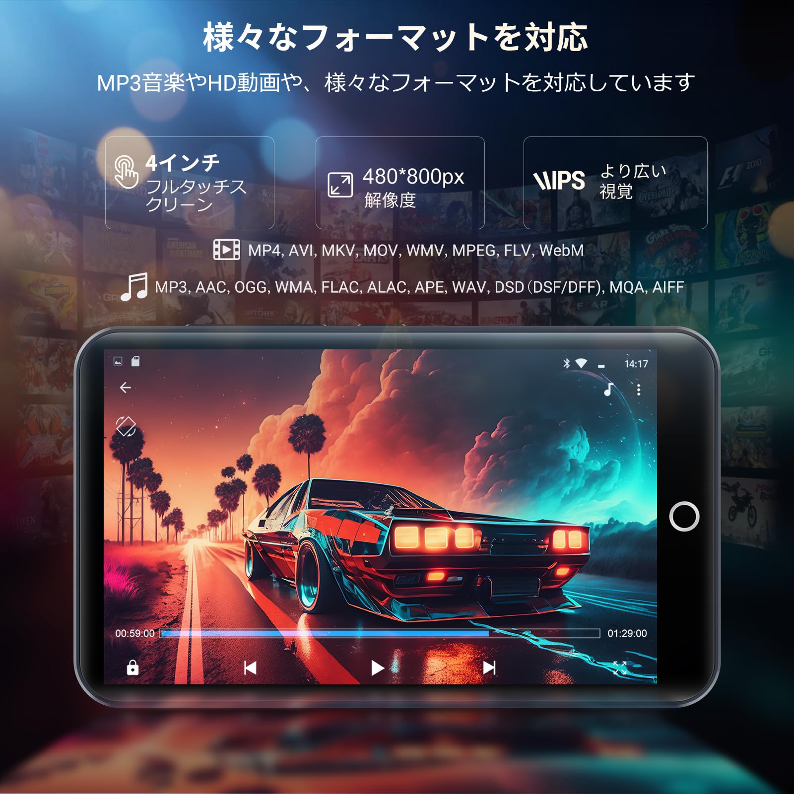 Amazon.co.jp: MECHEN 160GB MP3プレーヤー Android 13 多機能音楽