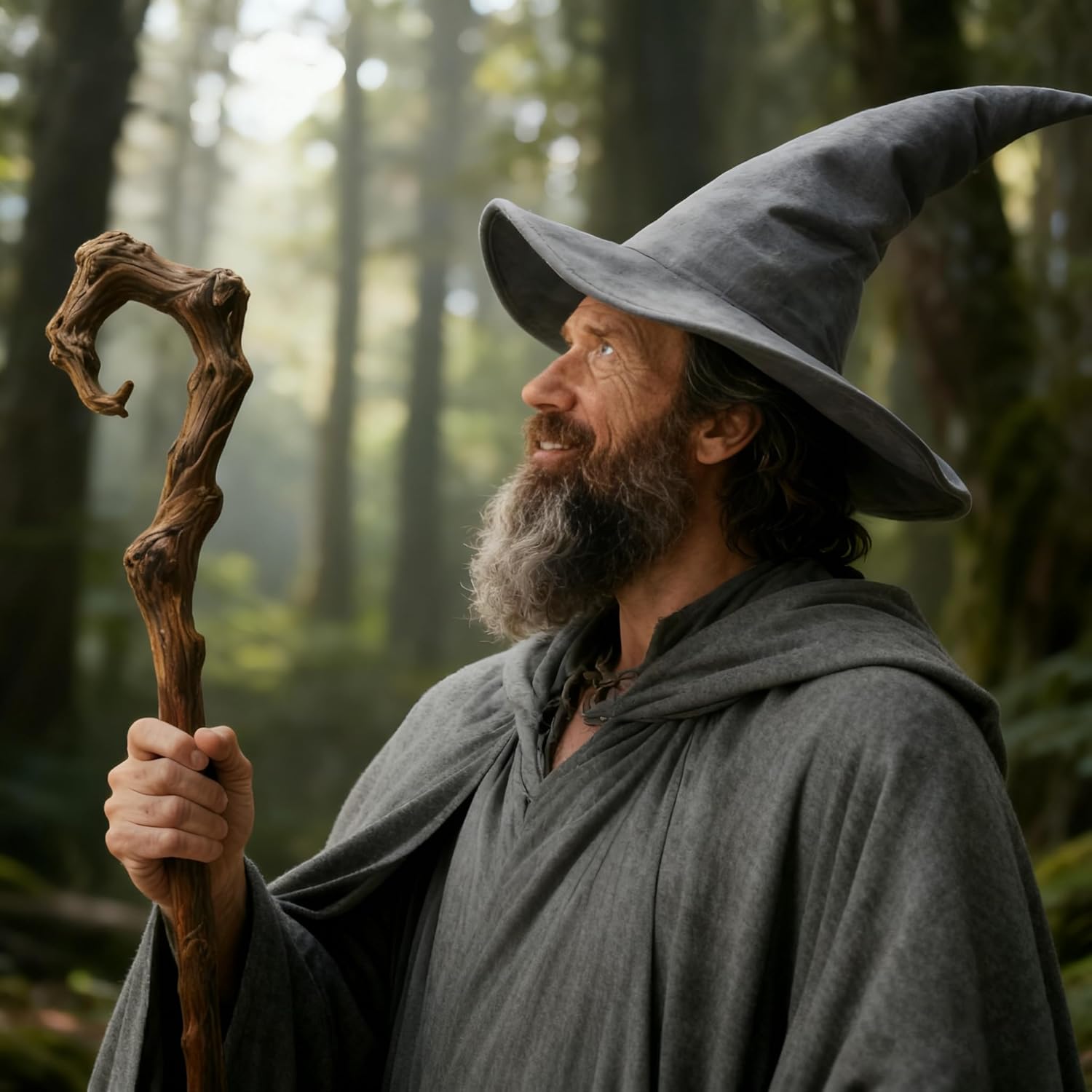 HOMELEX Black Witch Hat Adult Wizard Hat Sorcerer Accessories Halloween - Image 3