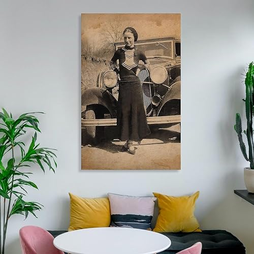 Miniatura 6 de Bonnie Parker - Póster artístico de gángster americano, ladrón, mafioso, gángster, pintura en lienzo, póster de arte de pared para dormitorio, sala