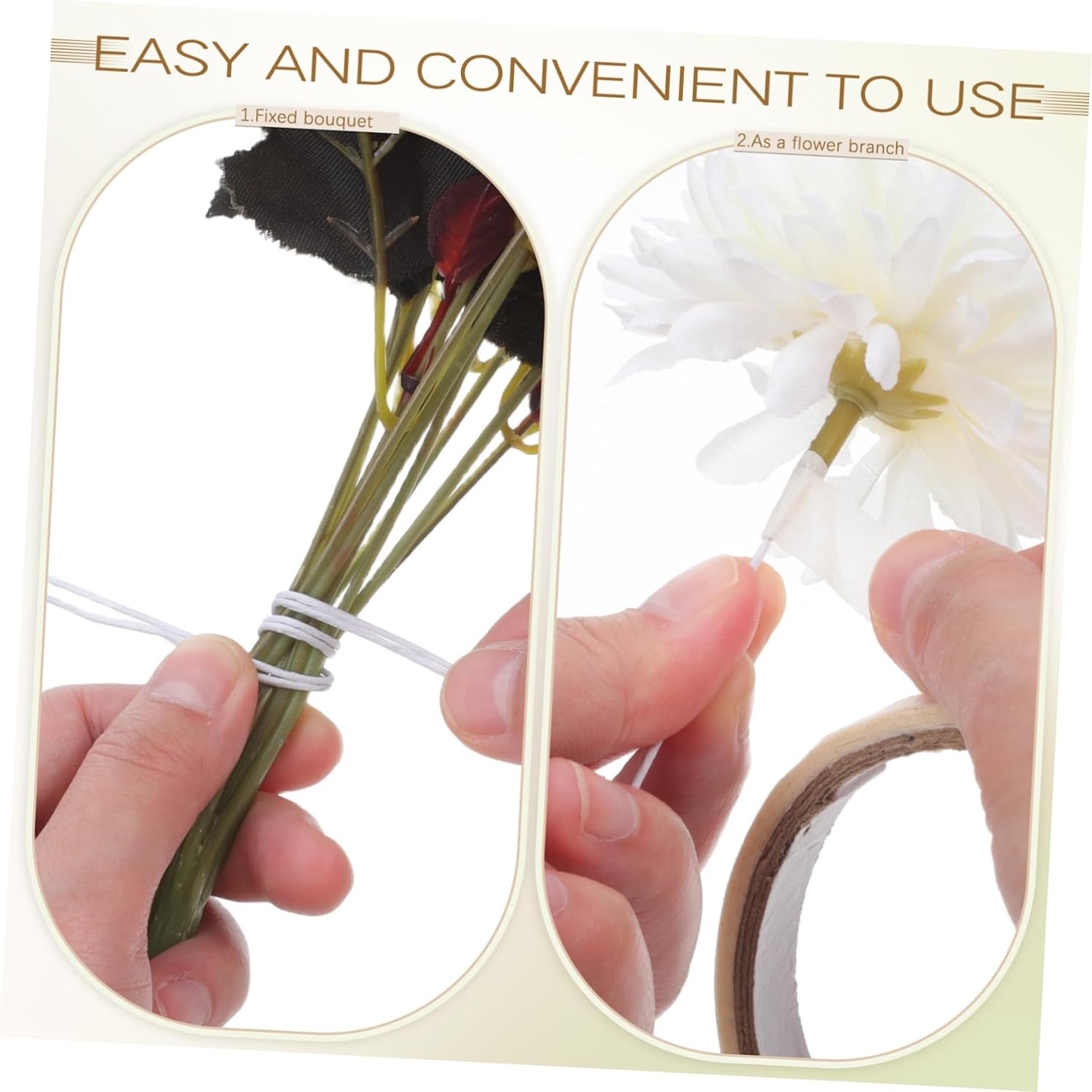 100pcs Floral Wires Flexible Iron Stems for Crafts and Flower Arrangements Convenient Handwork Florist Wire for Bouquets and Decorations