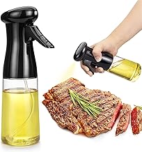 Oil Sprayer For Cooking, 200Ml Glass Body, Refillable Cooking Oil Spray Bottle, Oil Spritzer, Widely Used For Salad Making, Baking, Frying, Bbq, Portable, Kitchen Accessories For Air Fryer