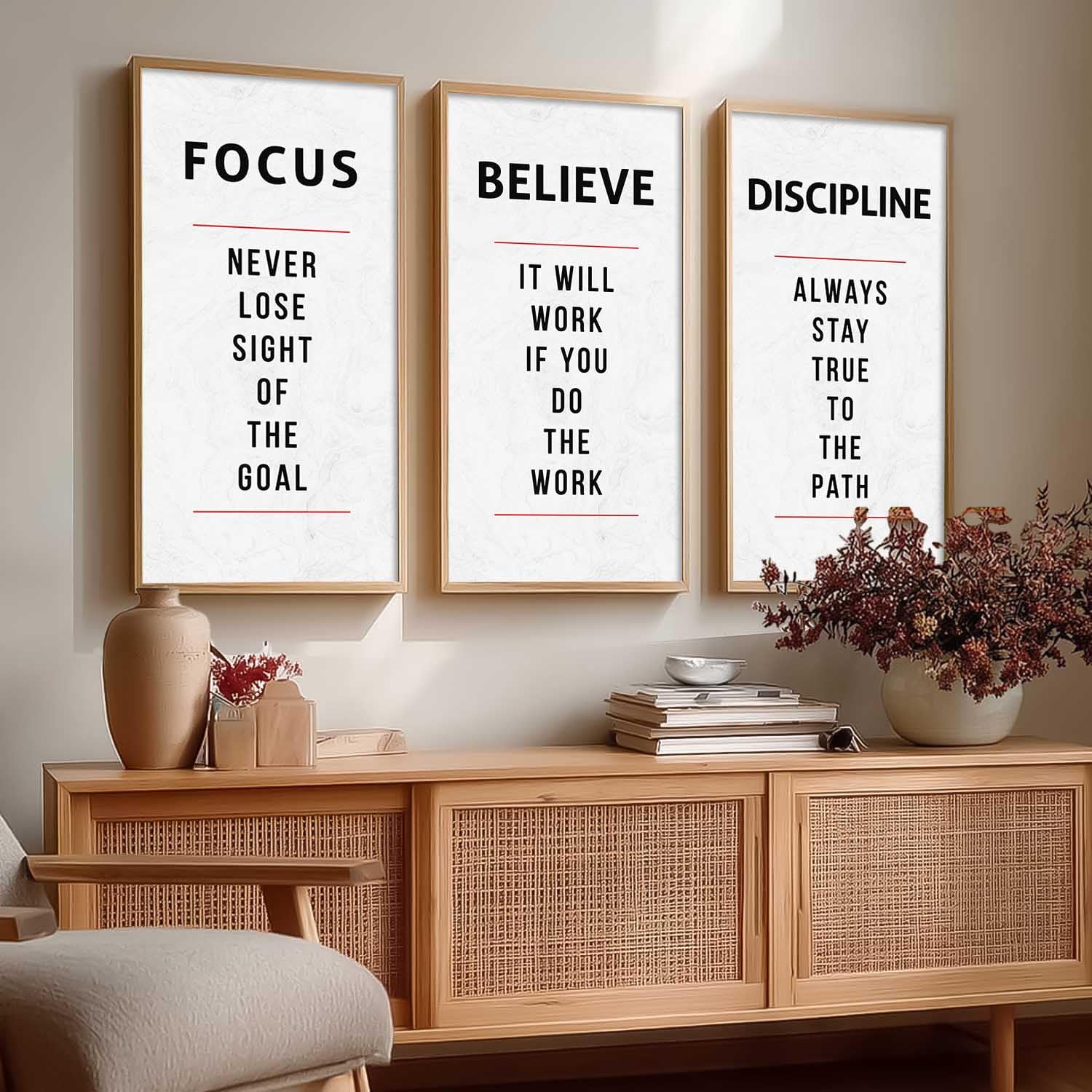kotart – Motivational Quotes Wall Art For Office Décor Living Room | Motivational Quotes Poster With Frame | Quotes Wall Hanging Painting For Wall Décor Set of 3 (10x19 inch, A)-image-23