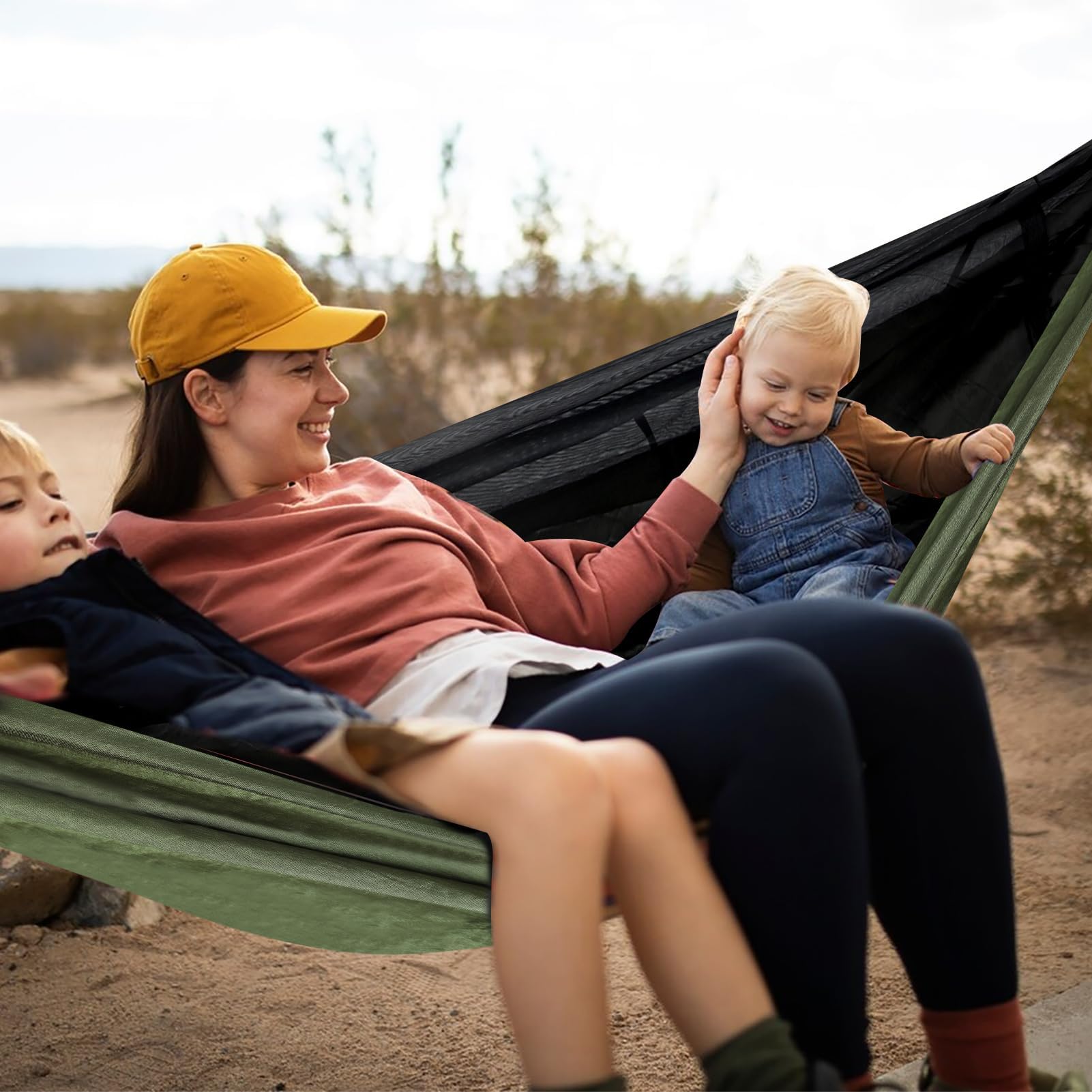 COVACURE Hängematte Outdoor Hängematte mit Moskitonetz - 200kg Belastbarkeit für 2 Personen 270 x 140 cm Ultraleicht Hammock Reise Gadgets für Camping Garten Survival Wander