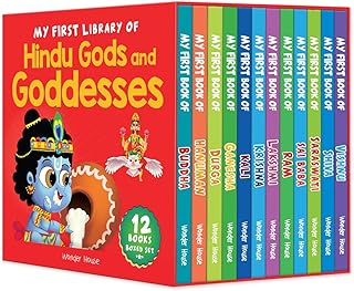My First Library of Hindu Gods and Goddesses – Boxed Set of 12 Illustrated Board Books for Kids: Includes Ganesha, Krishn... Price In India