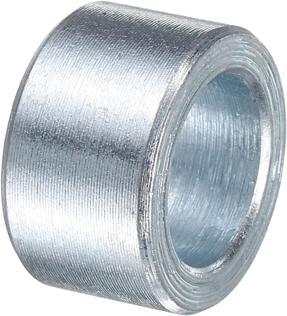 uxcell 25 Pcs Galvanized Steel Spacer 1/2" Bore x 3/4" OD x 3/8" Length, Unthreaded Standoff Bushing Plain Finish, Round Metal Spacer Fits M12 Screws Bolts