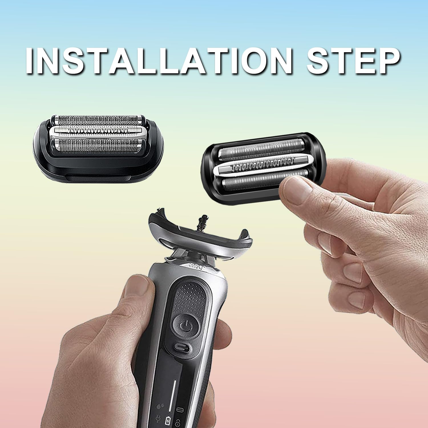 64B Series 6 Braun Electric Shaver Replacement Head Compatible with New Generation Series 6 Shavers 6120s, 6140cs, 6172cc, and 6175cc - Image 5