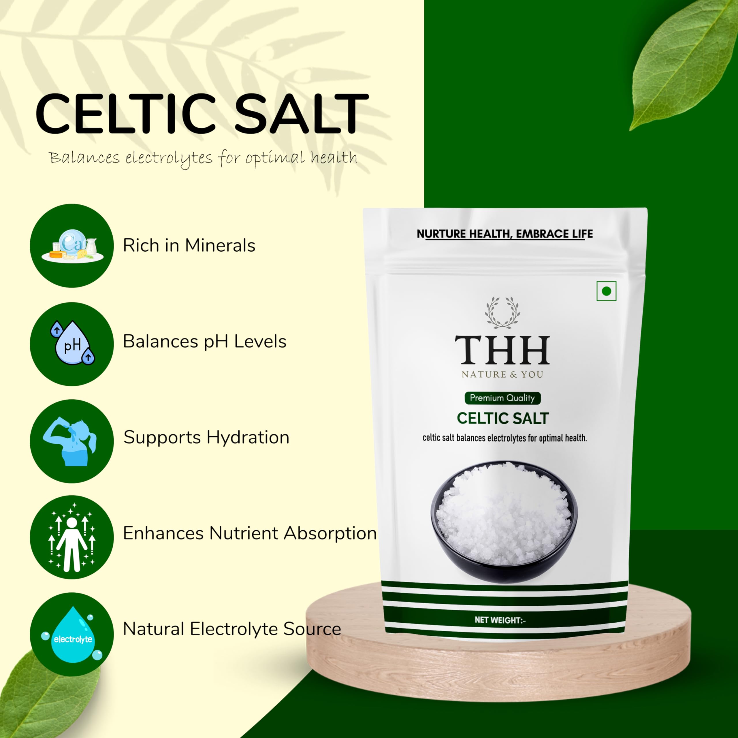 THH Celtic Salt Refill Pack - 450gm - Image 2 thumbnail