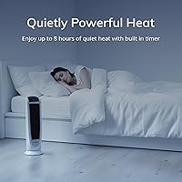 Vista 7 de Lasko Oscillating Digital Ceramic Tower Heater for Home with Overheat Protection, Timer and Remote Control, 22.75 Inches, 1500W, White, 5165, Medium