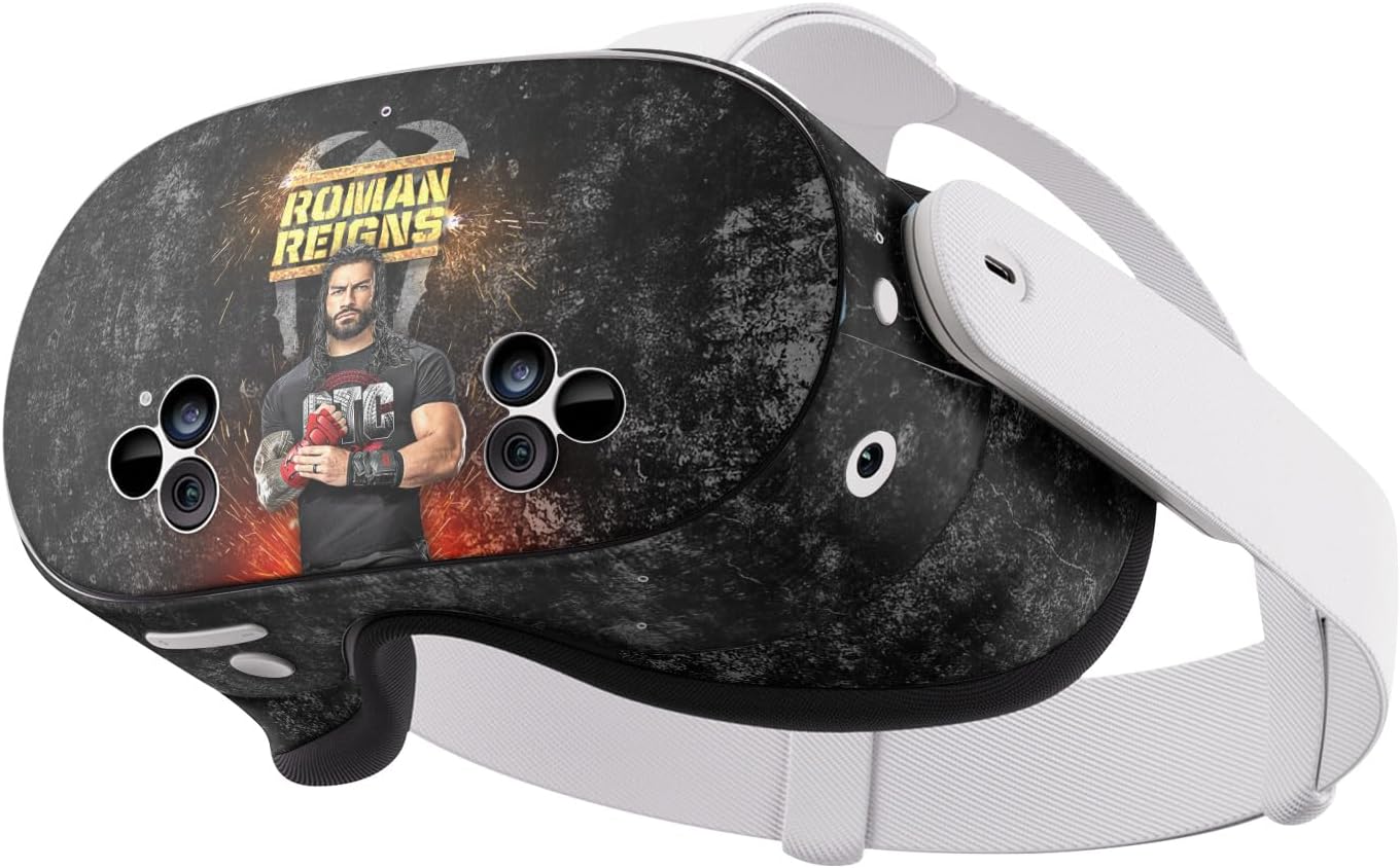 Head Case Designs Officially Licensed WWE Grunge Roman Reigns Vinyl Sticker Skin Decal Cover Compatible with Meta Quest 3S