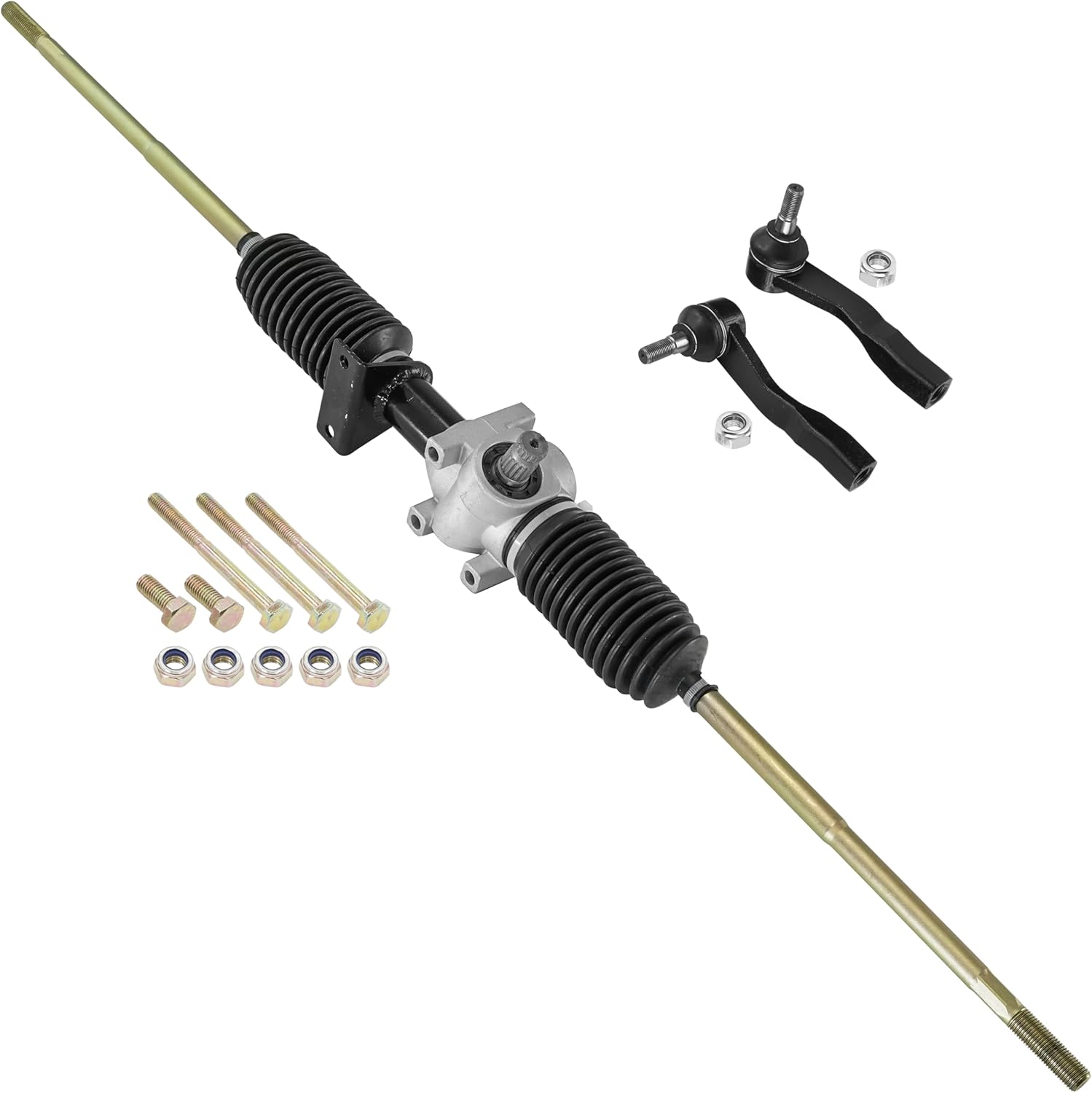 Caltric Gear Box Steering Rack And Pinion with Tie Rod Ends Compatible with Polaris Rzr S 900 2015-2018