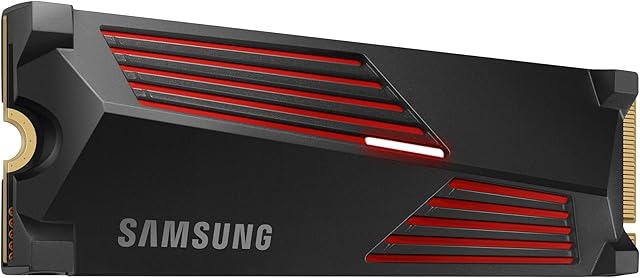 Samsung 990 PRO Heatsink 1TB PCIe 4.0 (up to 7,450MB/s) NVMe M.2 (2280) Internal Solid State Drive (SSD) (MZ-V9P1T0CW)