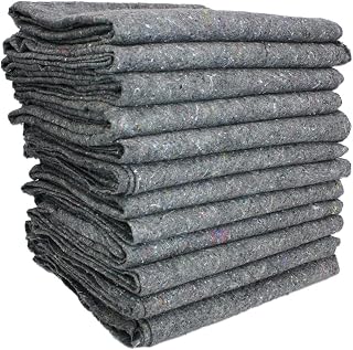 PackRite Textile Moving Blankets - 100% Recycled 72"x54" Professional Quality Grade, Re-usable, Cost Effective