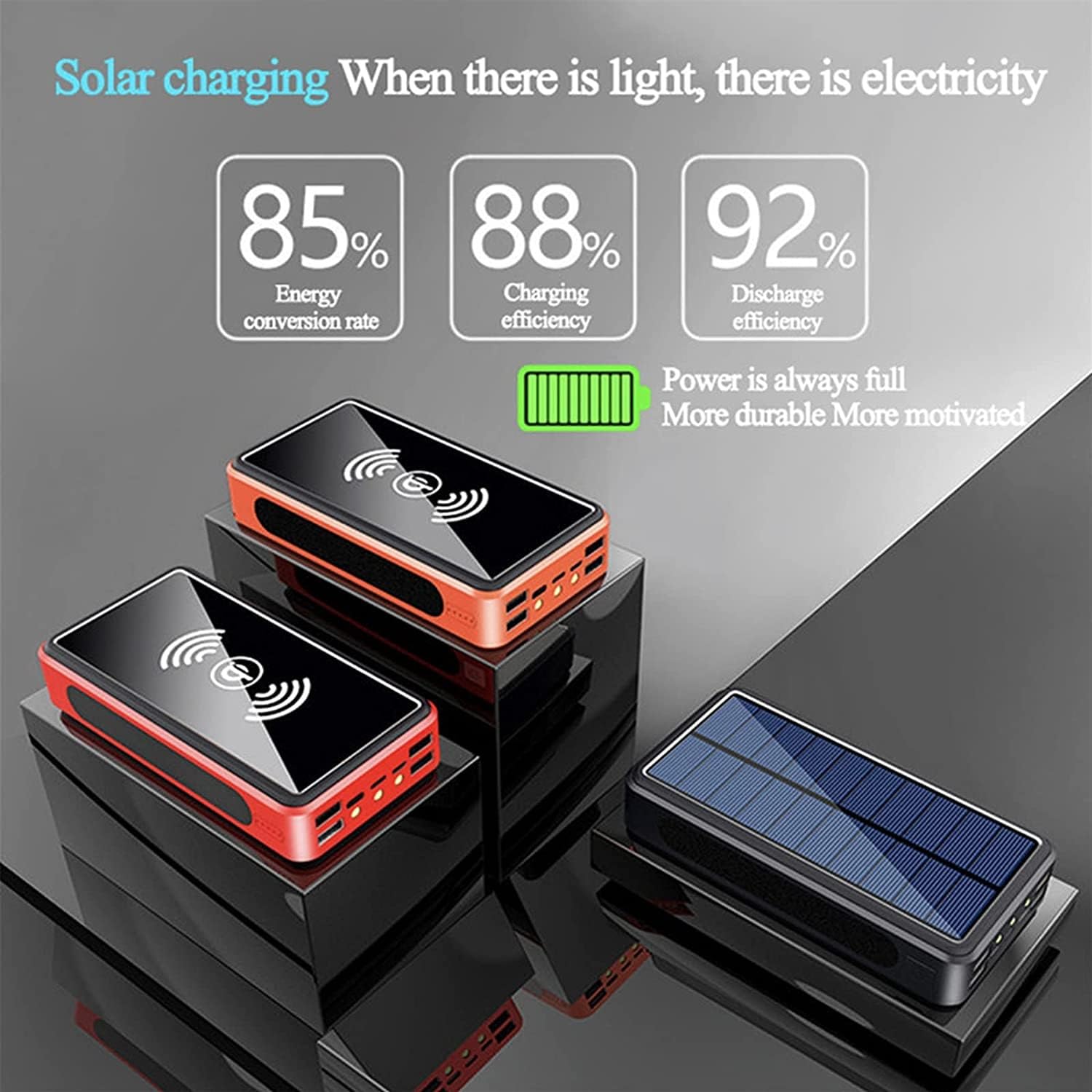 Cargador Portátil 100000 Mah Banco De Energía Carga Rápida Paquete De Batería Externa con USB-C 4 Entradas para Teléfonos Inteligentes, Tabletas, Consolas De Juegos(Orange)
