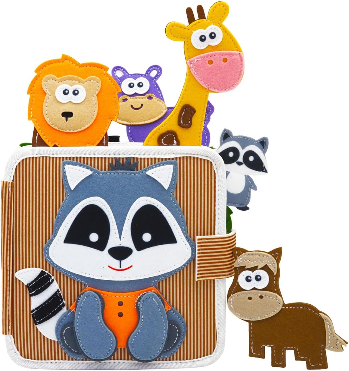 Busy Book for Toddlers 1-3, Montessori Quiet Book, Safe, Portable Toddler Travel Toys for Plane & Car, Felt Busy Board for 1 Year Old, Preschool Educational Learning Activity, Boys Girls Birthday Gift