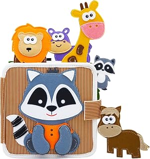 Busy Book for Toddlers 1-3, Montessori Quiet Book, Safe, Portable Toddler Travel Toys for Plane & Car, Felt Busy Board for 1 Year Old, Preschool Educational Learning Activity, Boys Girls Birthday Gift