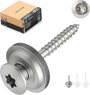 GeZu Impex 100 Stück Spenglerschrauben 4.5 x 25 mm Edelstahl Bohrschrauben Holzschrauben Dachschrauben mit Dichtscheibe