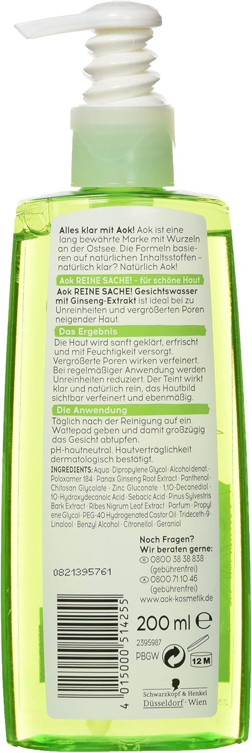 Aok Pur Balance Facial Cleanser Clarifying Facial Toner Pack of 6 x 200 ml, 200 ml (Pack of 6) - Image 3