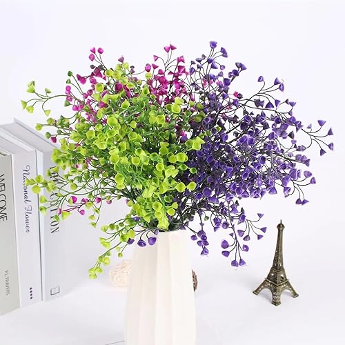 Miniatura 5 de 8 flores artificiales para exteriores, resistentes a los rayos UV, flores de plástico falsas para exteriores, con lavanda de helecho boston,