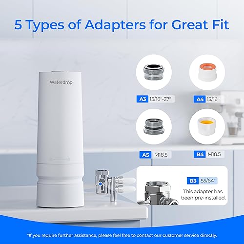 Miniatura 2 de Waterdrop Filtro de agua para encimera, sistema de ultra filtración de 4000 galones y recordatorio de vida del filtro, filtro de repuesto Waterdrop