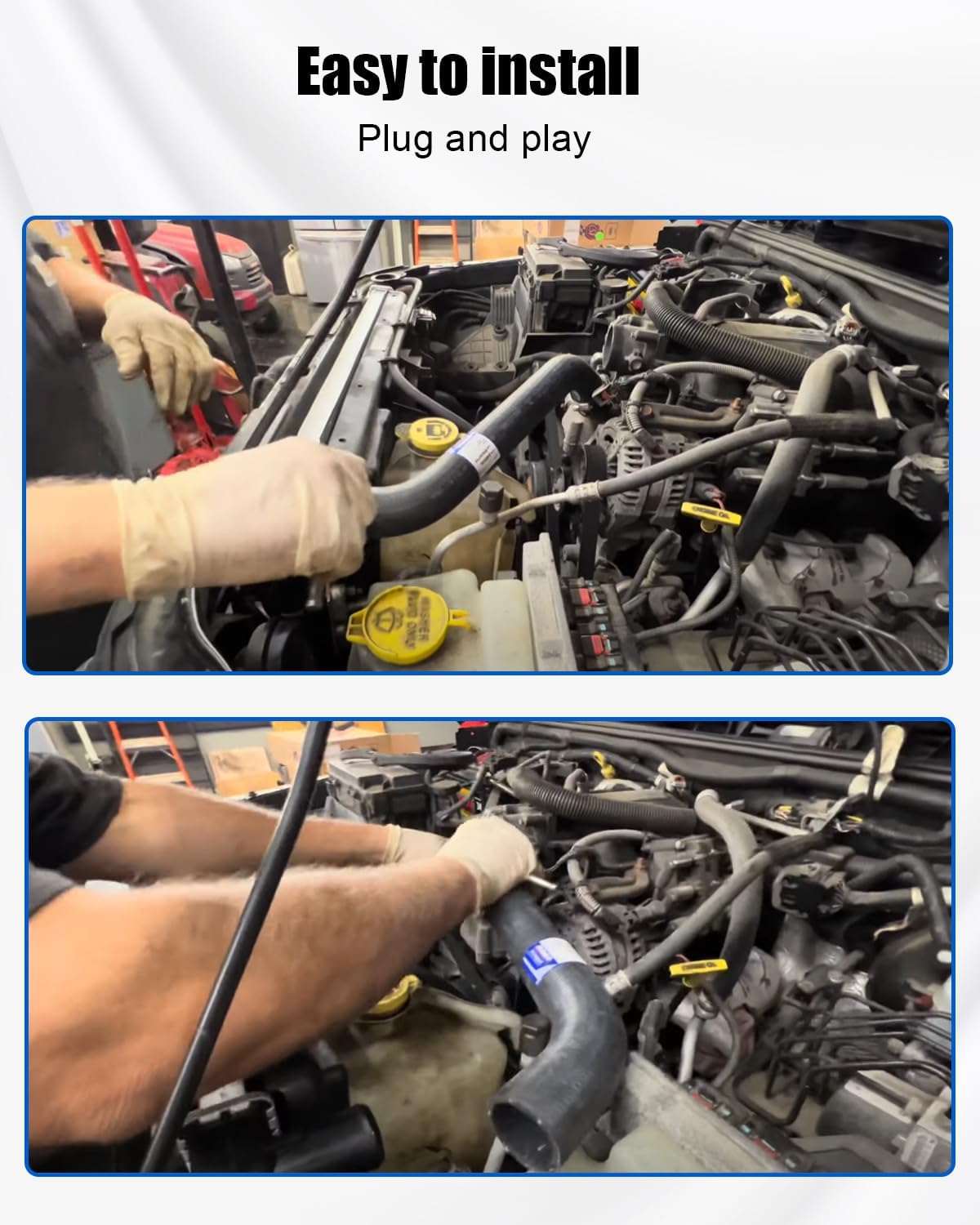 Radiator Coolant Hose Fit for Jeep Wrangler 2012-2017 JK 2018 Replace 55111395AE 55111394AC, Upper and Lower Cooling Radiator Outlet Hose