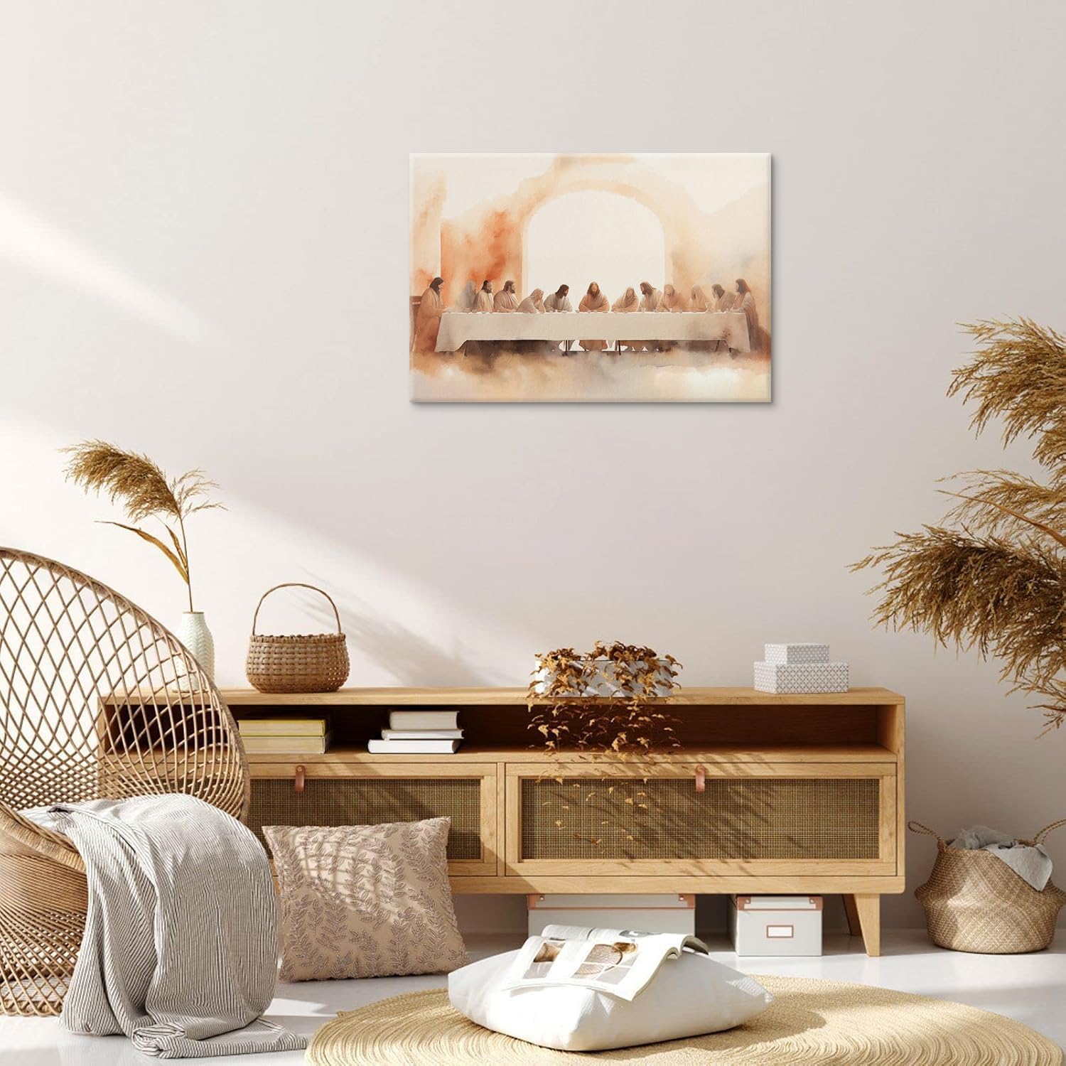 Jesus Last Supper Wall Art Leonardo da Vinci Jesus Pictures Canvas Print Posters Wall Decor Christian Wall Art Home Decor for Living Room Dining Room Prayer Room Bedroom Decor 12x16 in canvas - Image 5