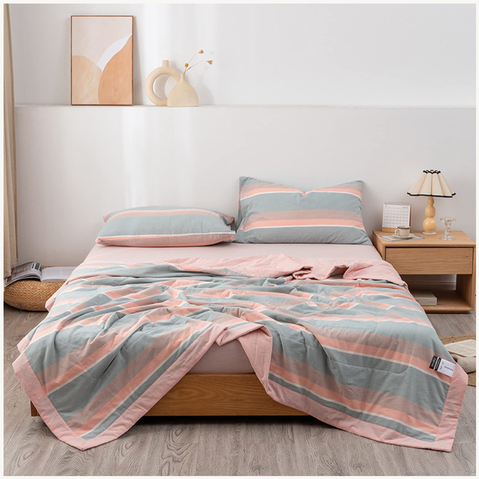 Couette été 220 x 240 cm en coton léger et respirant pour lit 2 personnes