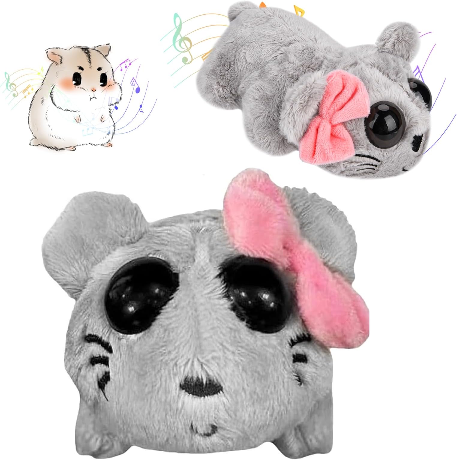 Vibbang Hamster Meme Plush Toy, Sad Hamster Plush Toys, Sad Hamster Plush Toys, Cute Hamster Plush Toy with Built-in Violin Sound, Hamster Plush Toy for Children Gifts for Adults