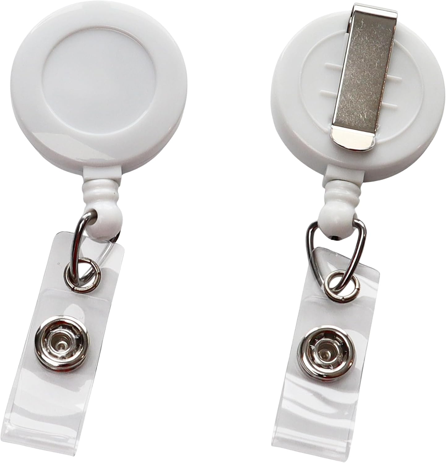 Bulk 100 Pack - Premium Retractable ID & Key-Card Badge Reels with Secure Metal Belt Clip and 34” Pull by Specialist ID