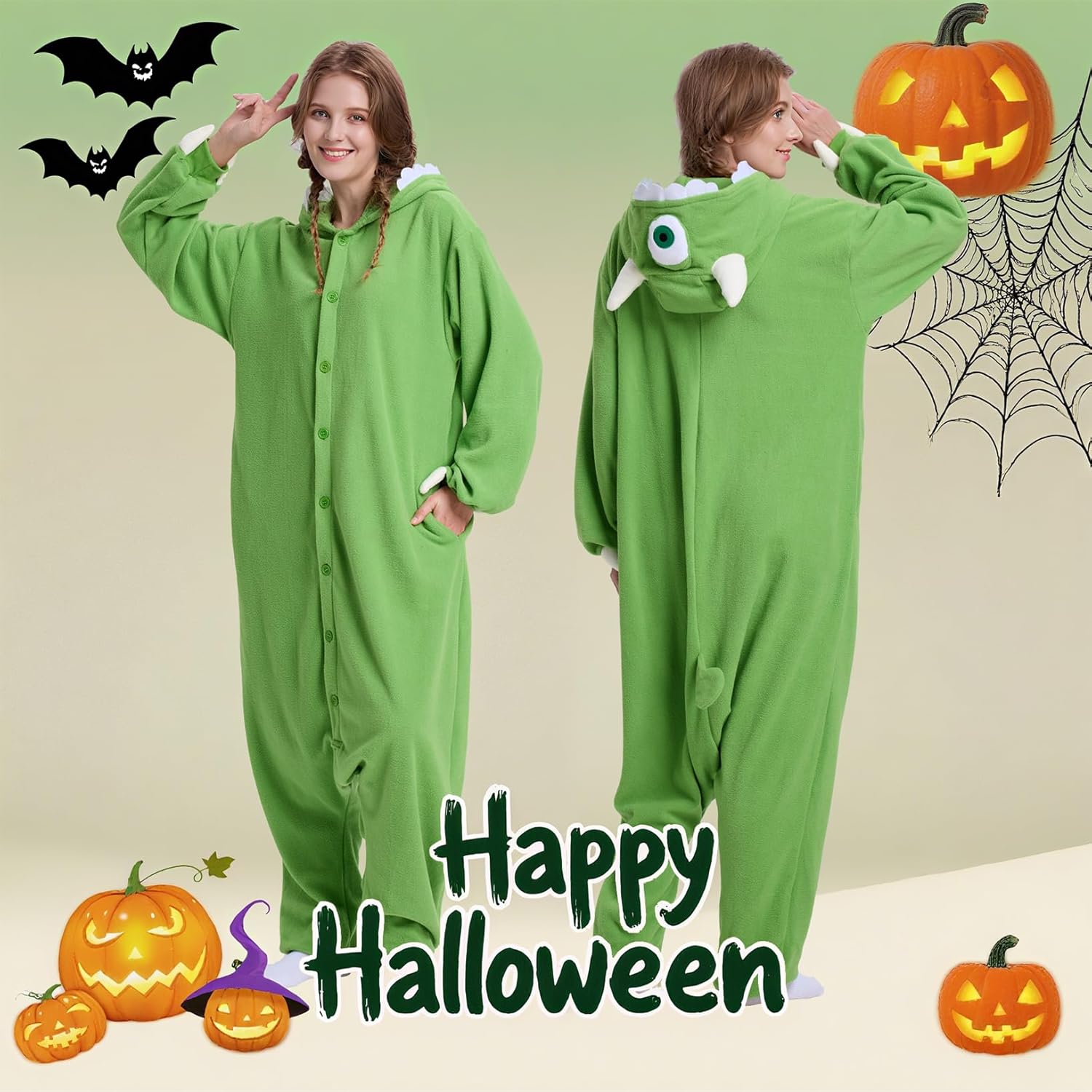 Adult Animal Onesie Pajamas,Halloween Costumes Cosplay Sleepwear for Women Man Teens - Image 2