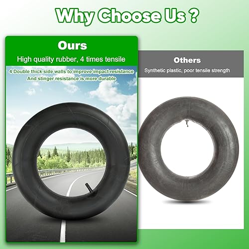 Miniatura 59 de Tubos interiores de 4.80/4.00-8 pulgadas, paquete de 2 tubos interiores de repuesto resistentes de 4.80 4.00-8/480/400-8 con vástago de válvula